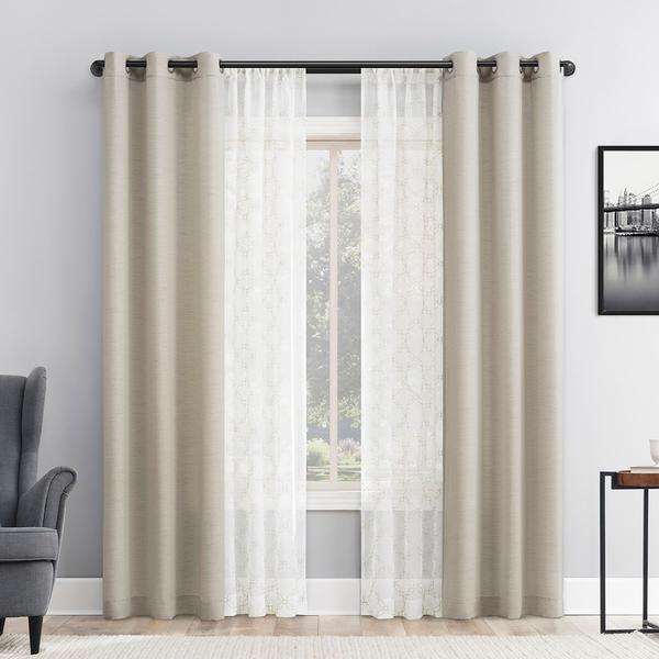 No. 918 Elin Embroidered Sheer 4pk. Curtains