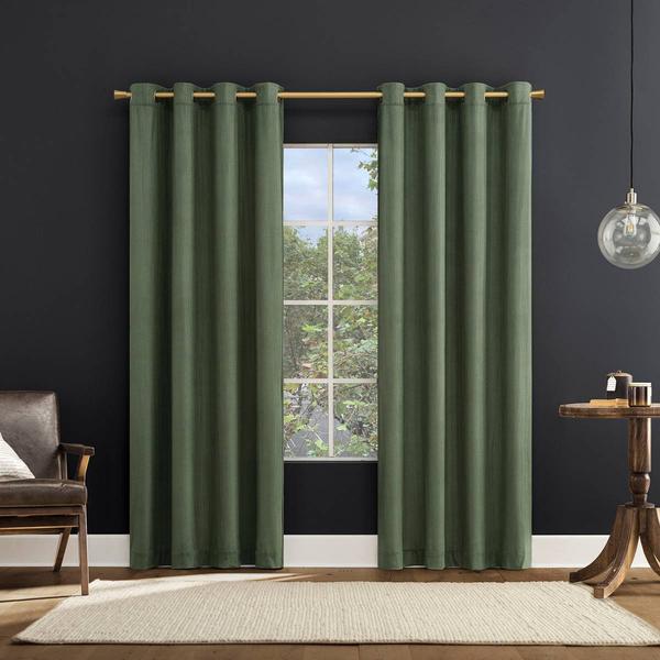 Allton Woven Grid Box 100% Blackout Panel Curtain