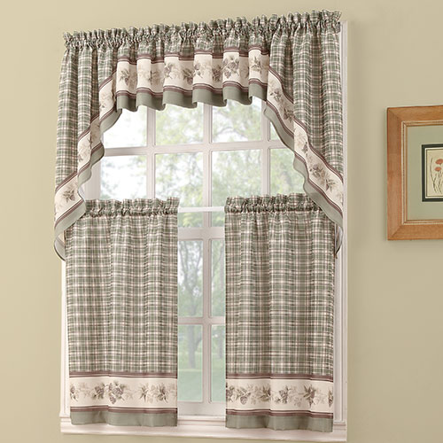 Berkshire Text Print Kitchen Curtains