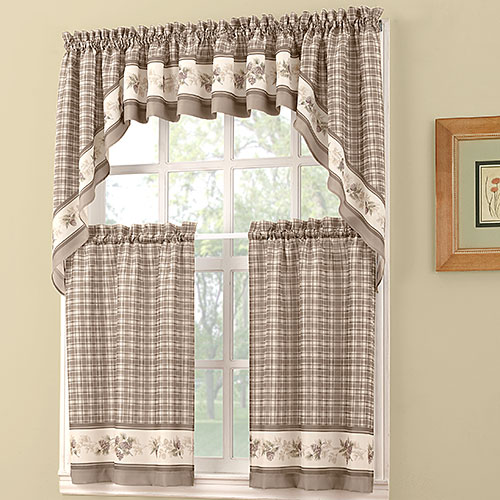 Berkshire Text Print Kitchen Curtains