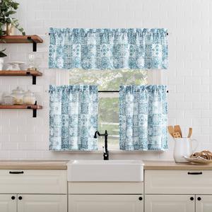 Greco Mosaic Print Textured Valance