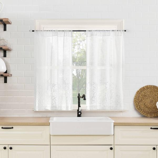 Moria Embroidered Tier Kitchen Curtains alternate view