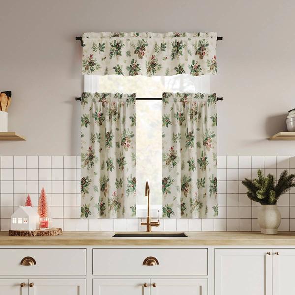 Pine Valley Cotton Blend Tier Kitchen Curtains alternate view