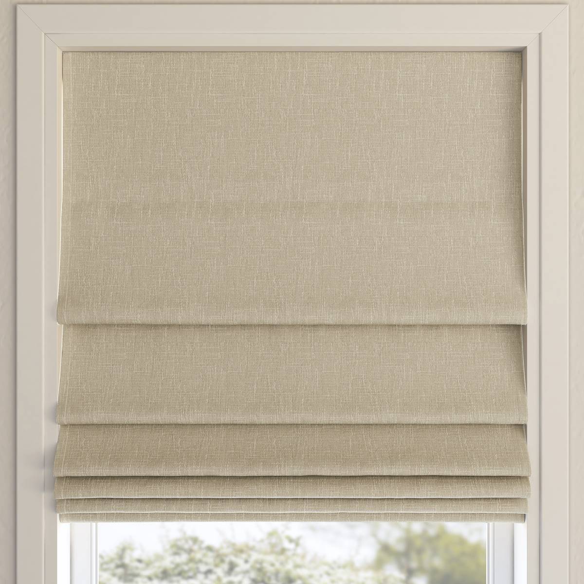 Sun Zero(R) Pryer Textured 100% Blackout Cordless Roman Shade