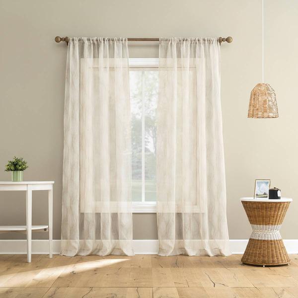 No 918 Neptune Geometric Sheer Panel Curtain