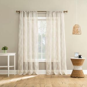 No 918 Neptune Geometric Sheer Panel Curtain
