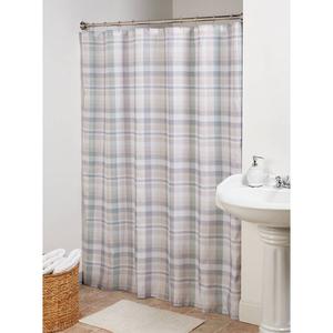 No. 918 Bentley Multi Color Large Plaid 13pc. Shower Curtain Set