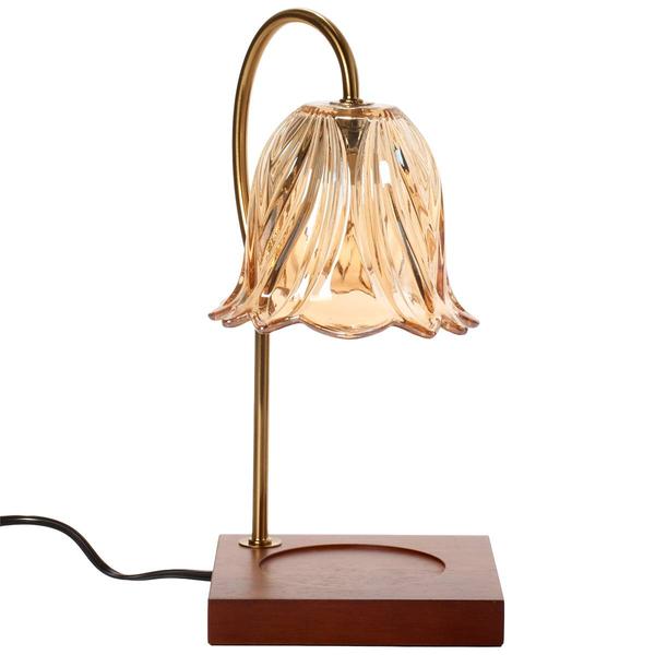 Mikasa(R) Amber Glass Walnut Wood Electric Warmer
