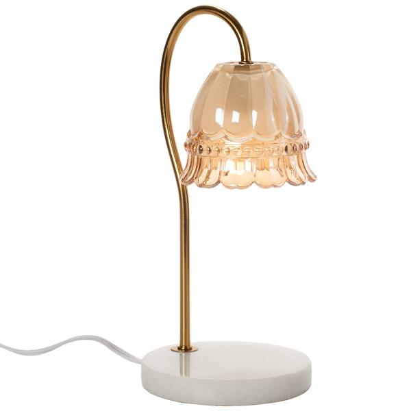 Mikasa(R) Amber Glass White Marble Electric Warmer