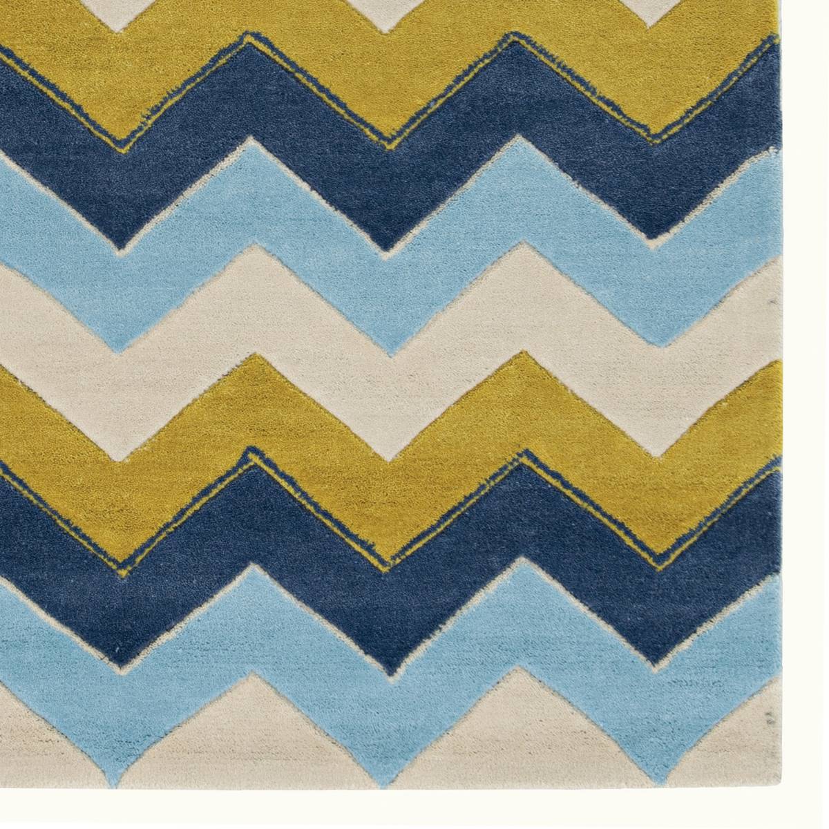 Linon Home Decor Trio Blue Area Rug - 5x7