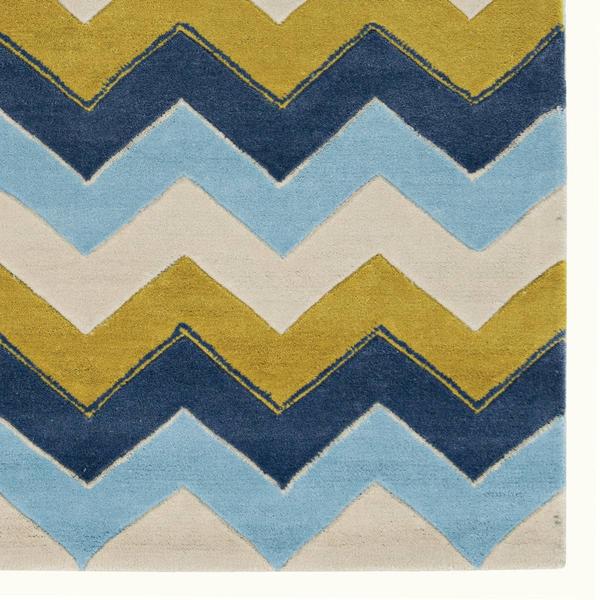 Linon Home Decor Trio Blue Area Rug - 5x7 alternate view