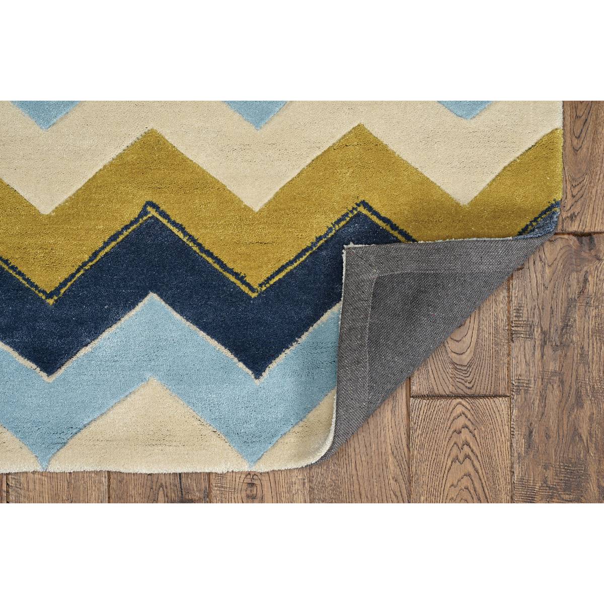 Linon Home Decor Trio Blue Area Rug - 5x7