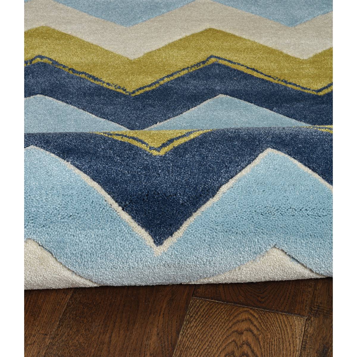 Linon Home Decor Trio Blue Area Rug - 5x7