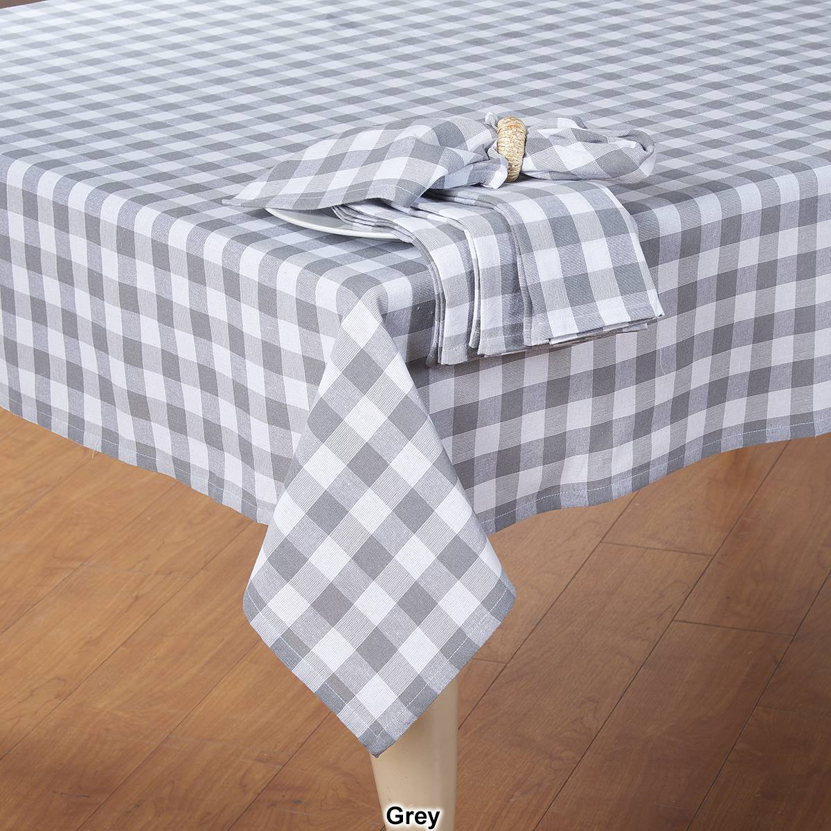 Cottage Classics Buffalo Check Woven Tablecloth
