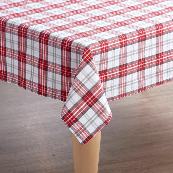 Winter Skies Plaid Tablecloth