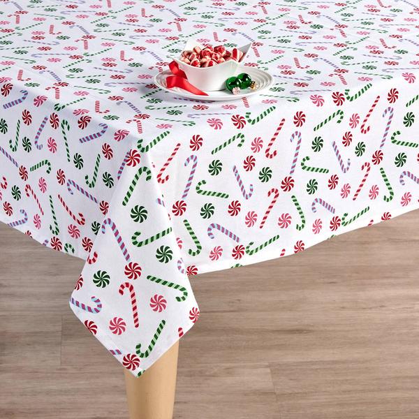 Candy Canes & Swirls Tablecloth