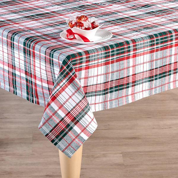 Red/White/Green Plaid Tablecloth