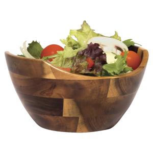 Lipper Acacia Small Wavy Rim Bowl