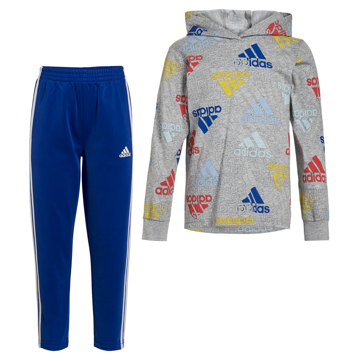 Boys (4-7) Adidas(R) Print Hooded Graphic Tee & Pants Set