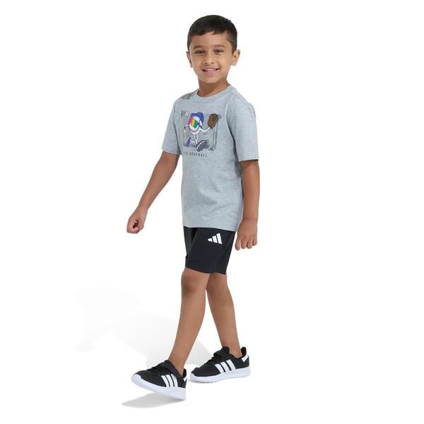 Boys (4-7) adidas(R) Graphic Tee & Woven Short Set alternate view