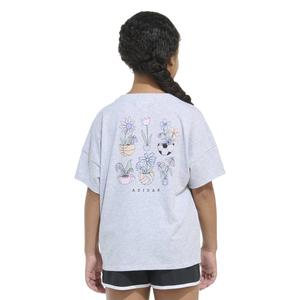 Girls (7-16) adidas(R) Heather Drop Shoulder Blooming Sports Tee alternate view