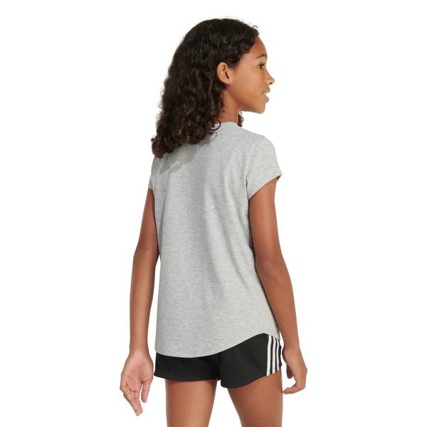 Girls (7-16) adidas(R) Triple Logo Short Sleeve Essential Tee alternate view