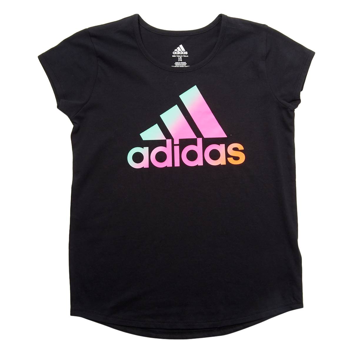 Girls (7-16) Adidas(R) Cotton Scoop Neck Tee