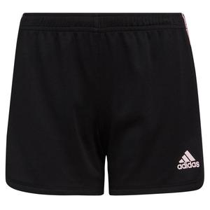 Girls (7-16) adidas(R) 3-Stripe Mesh Shorts - Black/Pink