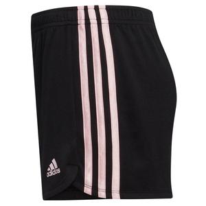 Girls (7-16) adidas(R) 3-Stripe Mesh Shorts - Black/Pink alternate view