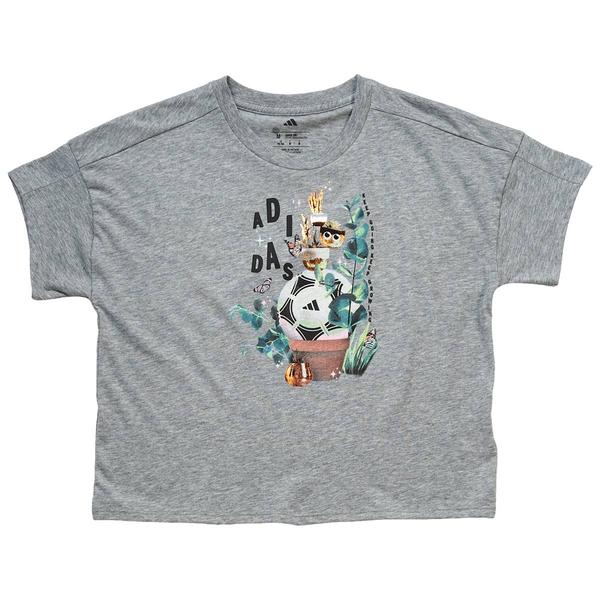 Girls (7-16) adidas(R) Short Sleeve Plant Heather Drop Shoulder Tee alternate view