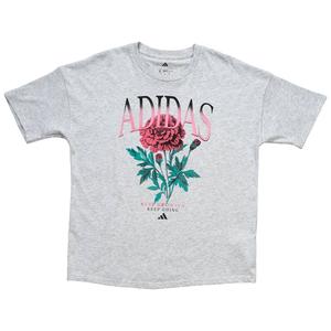 Girls (7-16) adidas(R) Short Sleeve Rose Heather Boyfriend Tee