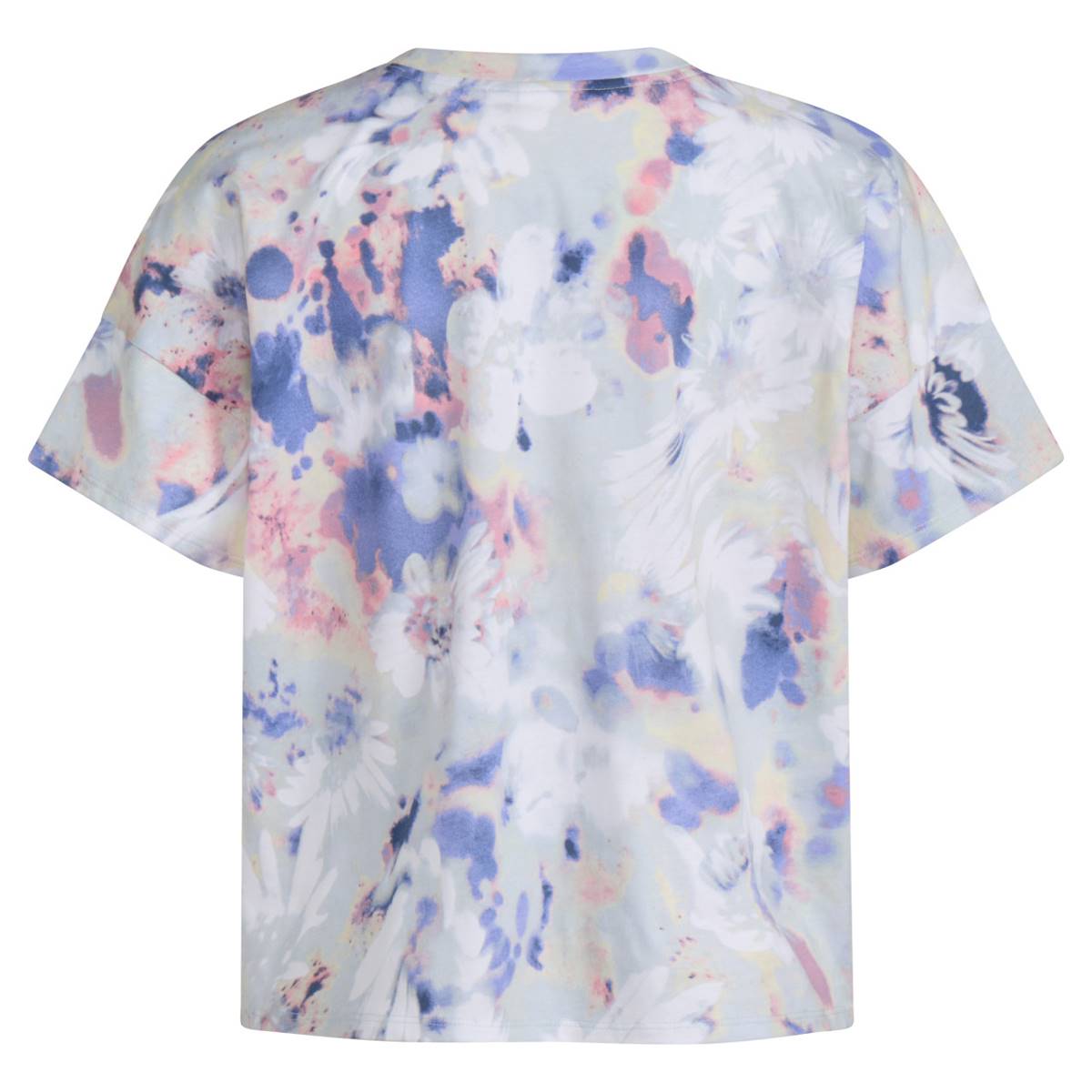 Girls (7-16) Adidas(R) Short Sleeve Tie Dye Floral Loose Box Tee