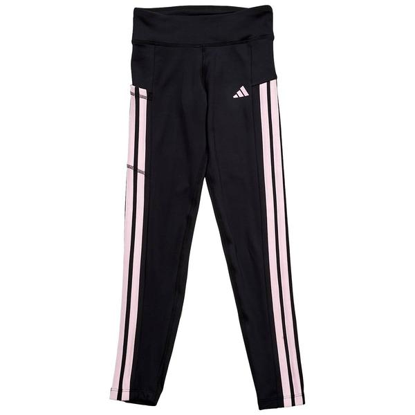 Girls (7-16) adidas(R) Cellphone Pocket 3 Stripe Leggings