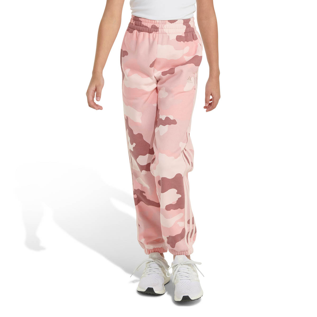 Girls (7-16) Adidas(R) 3 Stripe Camo Print Sweatpants