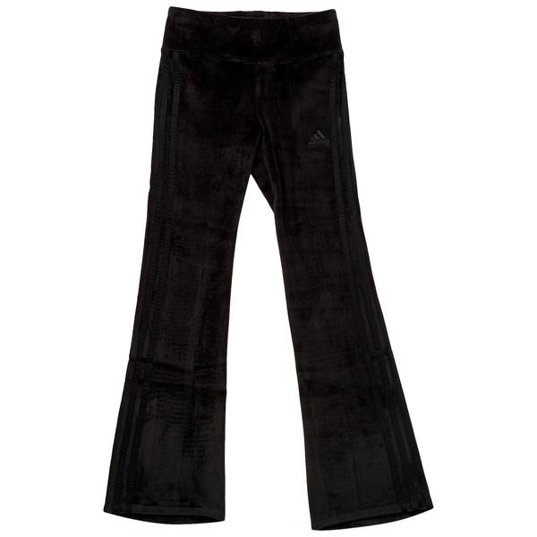 Girls (7-16) adidas(R) Rib-Knit Velour Flared Leg Pants