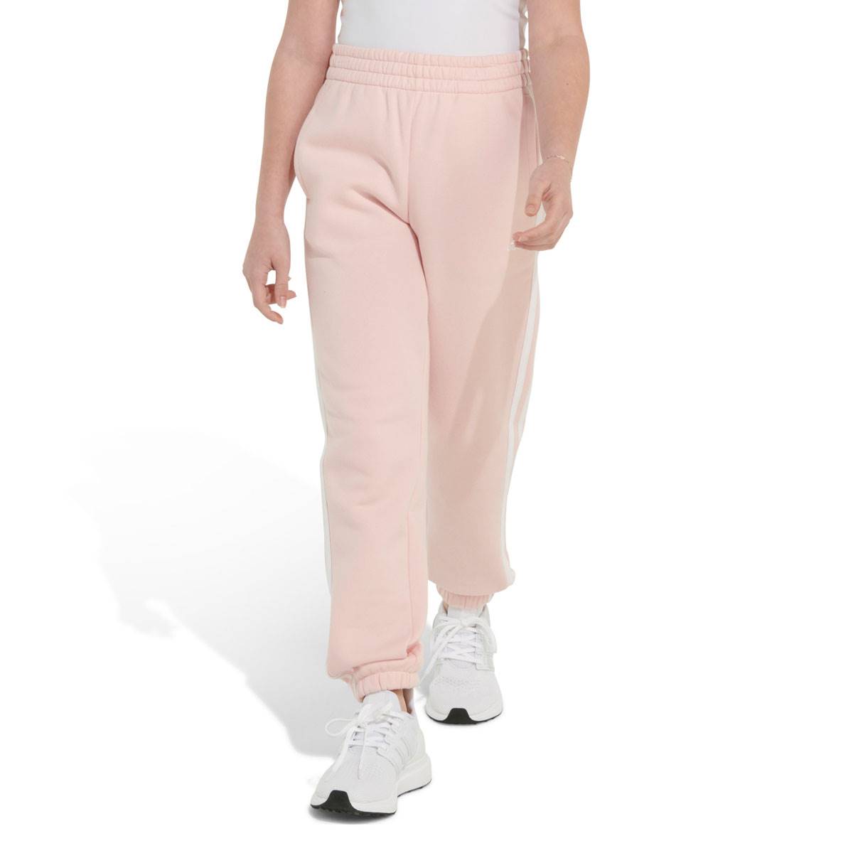 Girls (7-16) Adidas(R) 3 Stripe Cotton Jogger Sweatpants