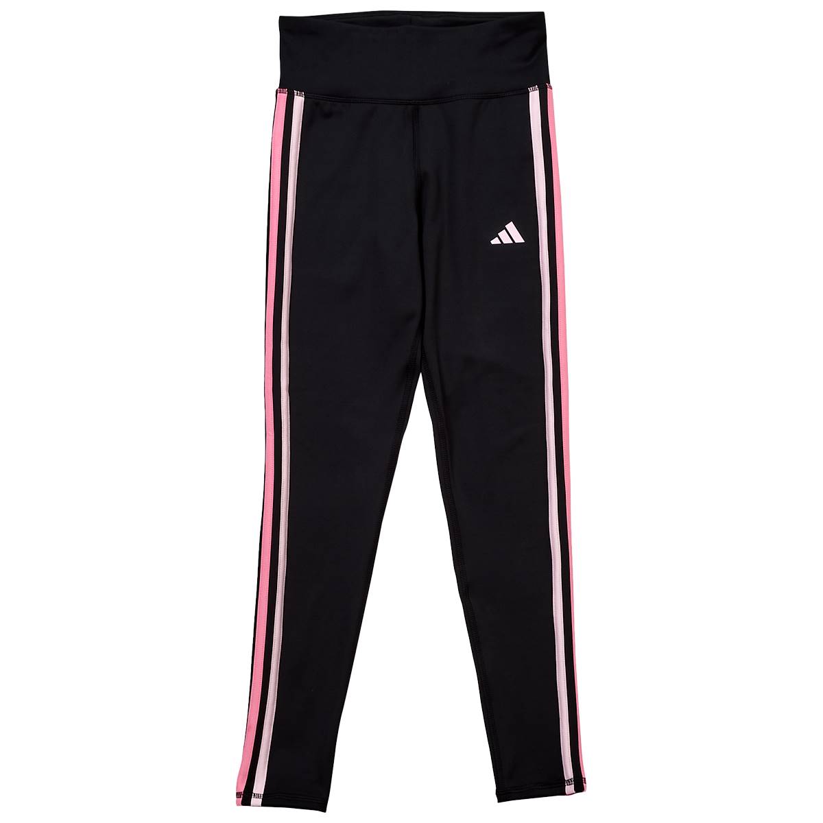 Girls (7-16) Adidas(R) AEROREADY(R) 3 Color Stripe Leggings