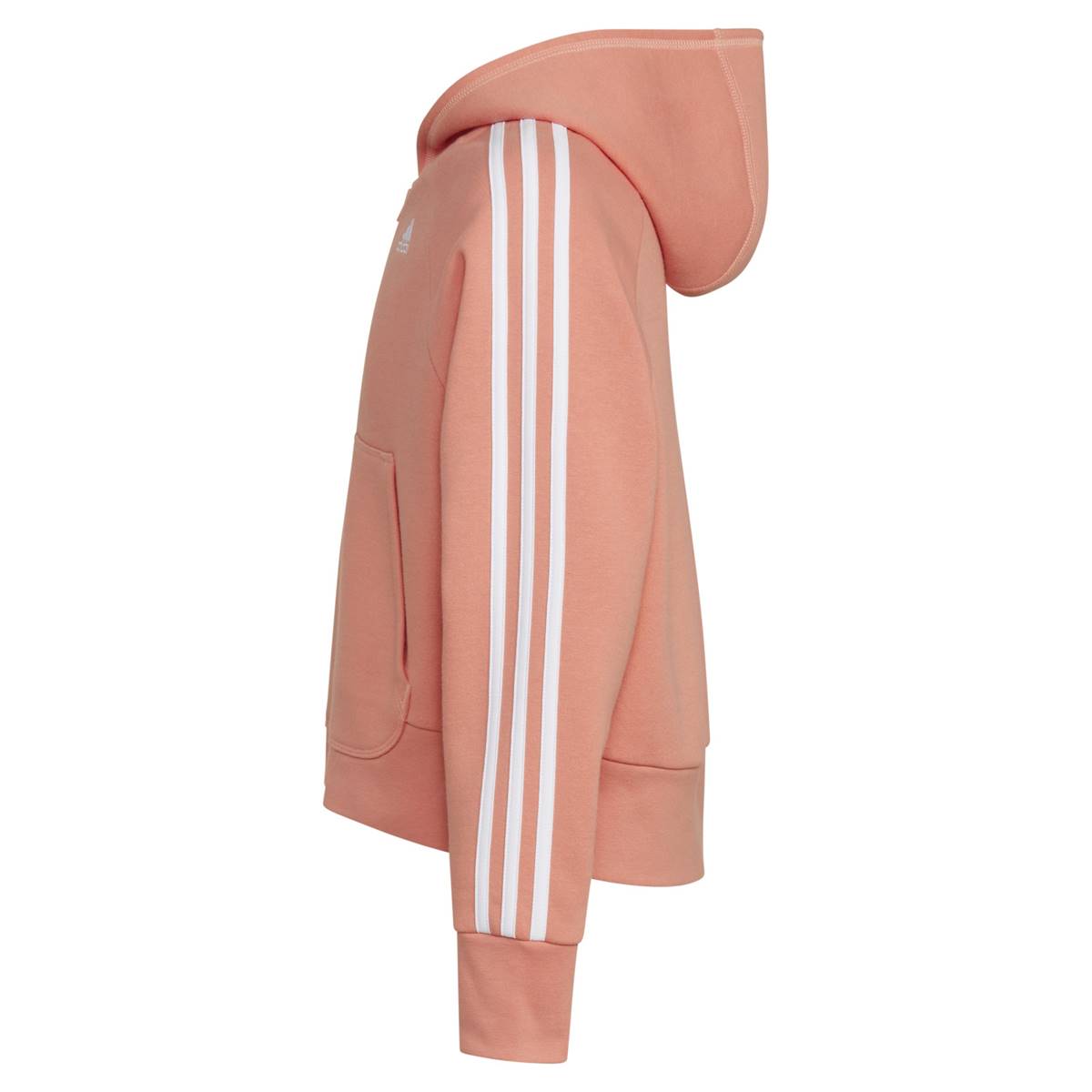 Girls (7-16) Adidas(R) Essential 3-Stripe Fleece Hooded Jacket