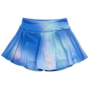 Girls (7-16) adidas(R) Ombre/Dot 3-Stripe Flounce Skort