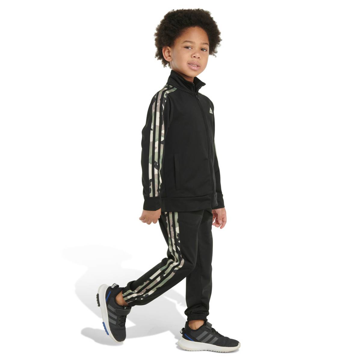 Toddler Boy Adidas(R) Camo 3 Stripe Tricot Track Set