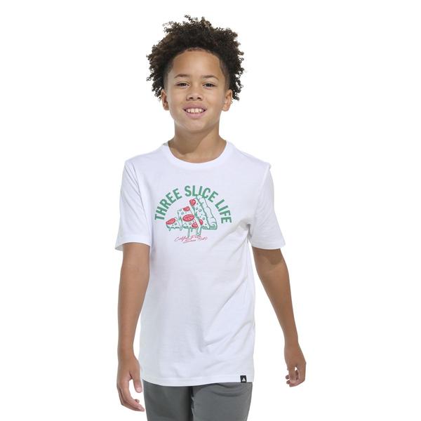 Boys (8-20) adidas(R) Three Slice Life Short Sleeve Tee - White