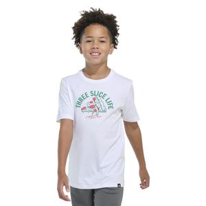 Boys (8-20) adidas(R) Three Slice Life Short Sleeve Tee - White