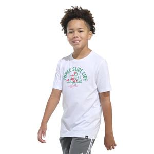 Boys (8-20) adidas(R) Three Slice Life Short Sleeve Tee - White alternate view