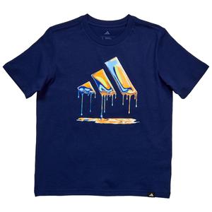 Boys (8-20) adidas(R) Short Sleeve Chrome Drip Logo Tee