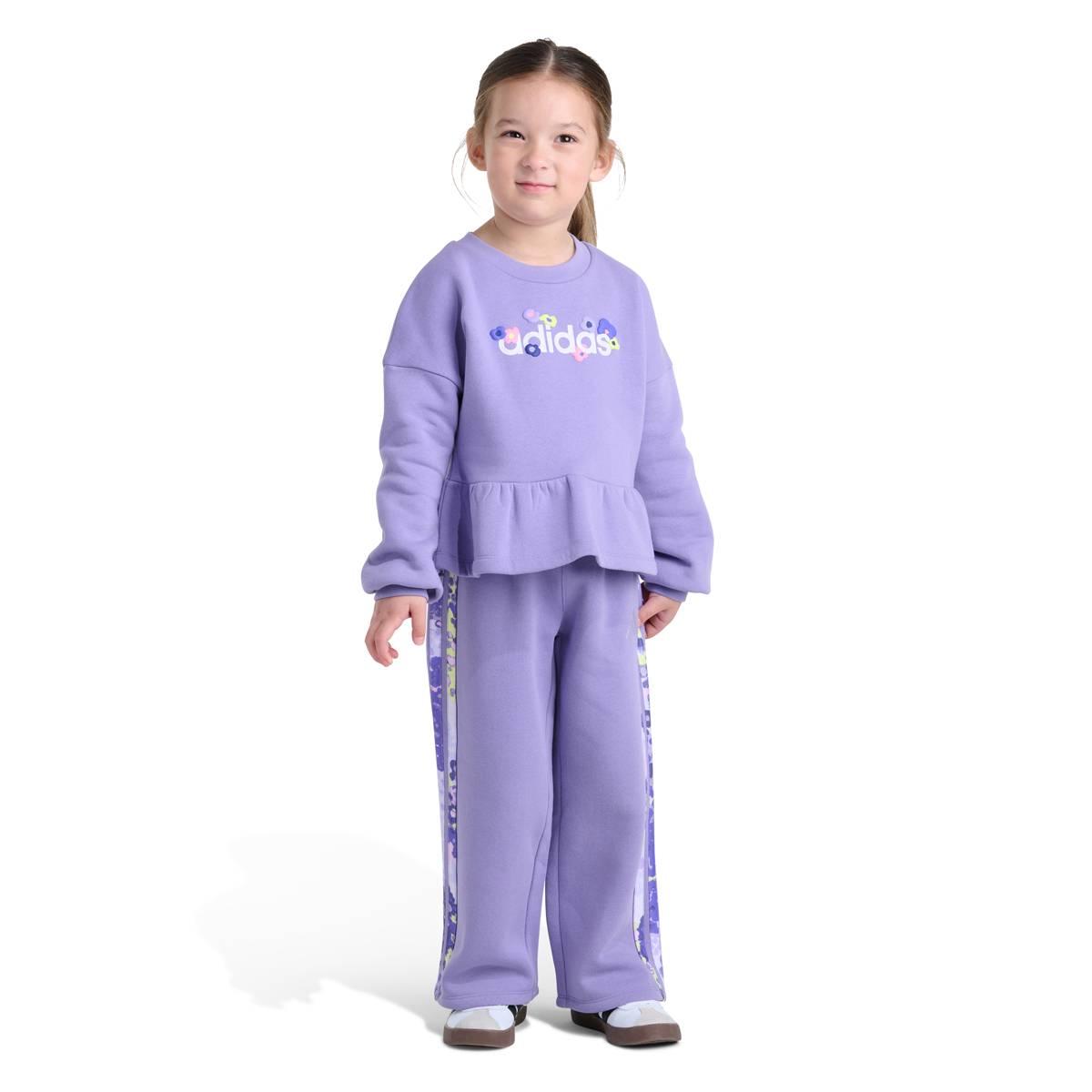 Girls (4-6x) adidas(R) Peplum Waist Pullover & Pant Set