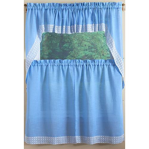 Salem Woven with Daisy Chain Lace Valance - 60x12