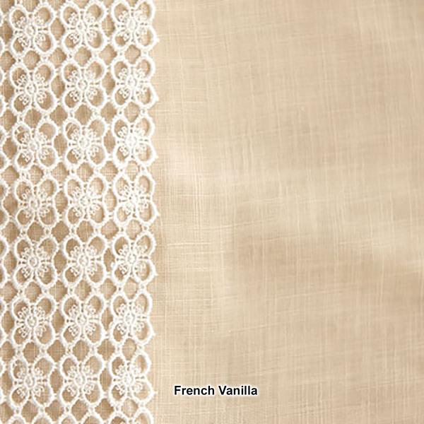 Salem Woven with Daisy Chain Lace Kitchen Curtains alternate view