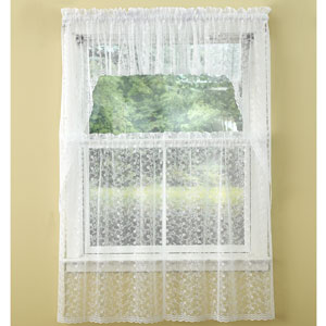 Priscilla Bridal Lace Kitchen Curtains