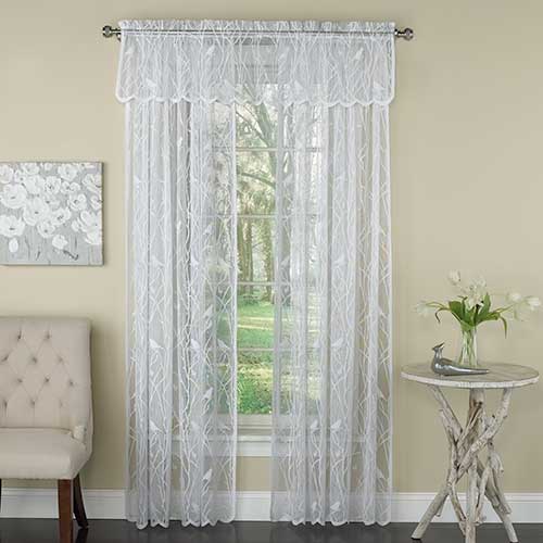 Songbird Jacquard Lace Curtain Panel