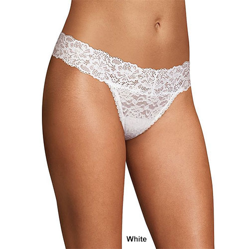 Womens Maidenform(R) Allover Lace Thong Panties DMESLT